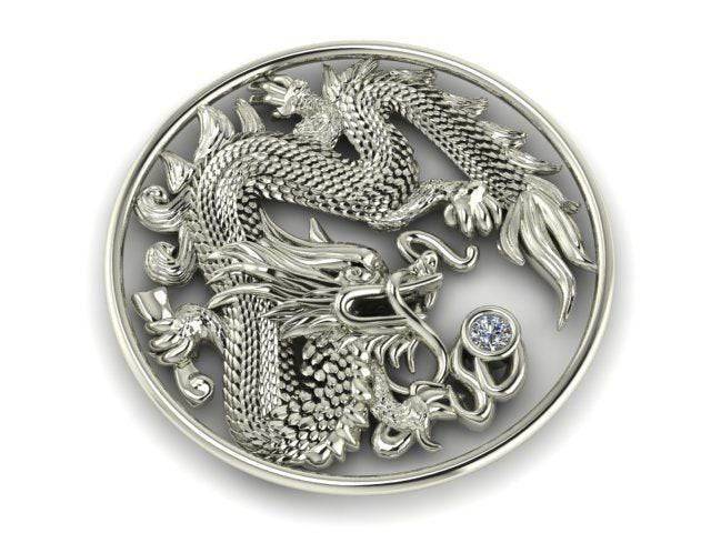 Huteng Dragon Pendant *Moissanite With 10k/14k/18k White, Yellow, Rose Green Gold, Gold Plated & Silver* Animal Chinese Charm Necklace Gift | Loni Design Group |   | Men's jewelery|Mens jewelery| Men's pendants| men's necklace|mens Pendants| skull jewelry|Ladies Jewellery| Ladies pendants|ladies skull ring| skull wedding ring| Snake jewelry| gold| silver| Platnium|