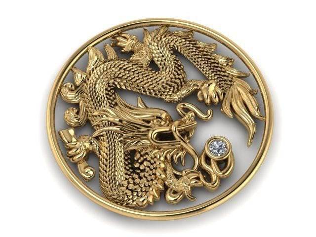 Huteng Dragon Pendant *Moissanite With 10k/14k/18k White, Yellow, Rose Green Gold, Gold Plated & Silver* Animal Chinese Charm Necklace Gift | Loni Design Group |   | Men's jewelery|Mens jewelery| Men's pendants| men's necklace|mens Pendants| skull jewelry|Ladies Jewellery| Ladies pendants|ladies skull ring| skull wedding ring| Snake jewelry| gold| silver| Platnium|