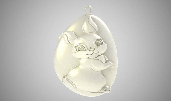 Snowball Rabbit Pendant *10k/14k/18k White, Yellow, Rose, Green Gold, Gold Plated & Silver* Animal Bunny Pet Friend Family Charm Necklace | Loni Design Group |   | Men's jewelery|Mens jewelery| Men's pendants| men's necklace|mens Pendants| skull jewelry|Ladies Jewellery| Ladies pendants|ladies skull ring| skull wedding ring| Snake jewelry| gold| silver| Platnium|