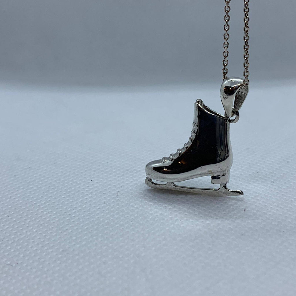 Ice Skate Pendant *10k/14k/18k White Yellow, Rose, Green Gold, Gold Plated & Silver* Olympic NHL Figure Skating Hockey Charm Necklace Gift | Loni Design Group |   | Men's jewelery|Mens jewelery| Men's pendants| men's necklace|mens Pendants| skull jewelry|Ladies Jewellery| Ladies pendants|ladies skull ring| skull wedding ring| Snake jewelry| gold| silver| Platnium|