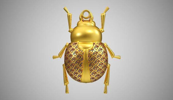Classic Scarab Pendant *10k/14k/18k White, Yellow, Rose, Green Gold, Gold Plated & Silver* Animal Bug Insect Egypt Symbol Charm Necklace | Loni Design Group |   | Men's jewelery|Mens jewelery| Men's pendants| men's necklace|mens Pendants| skull jewelry|Ladies Jewellery| Ladies pendants|ladies skull ring| skull wedding ring| Snake jewelry| gold| silver| Platnium|