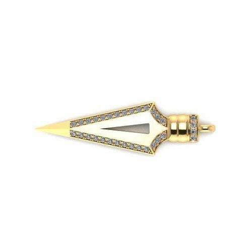 Perfect Aim Arrowhead Pendant *Moissanite With 10k/14k/18k White, Yellow, Rose, Green Gold, Gold Plated & Silver* Archer Native Sport Charm | Loni Design Group |   | Men's jewelery|Mens jewelery| Men's pendants| men's necklace|mens Pendants| skull jewelry|Ladies Jewellery| Ladies pendants|ladies skull ring| skull wedding ring| Snake jewelry| gold| silver| Platnium|