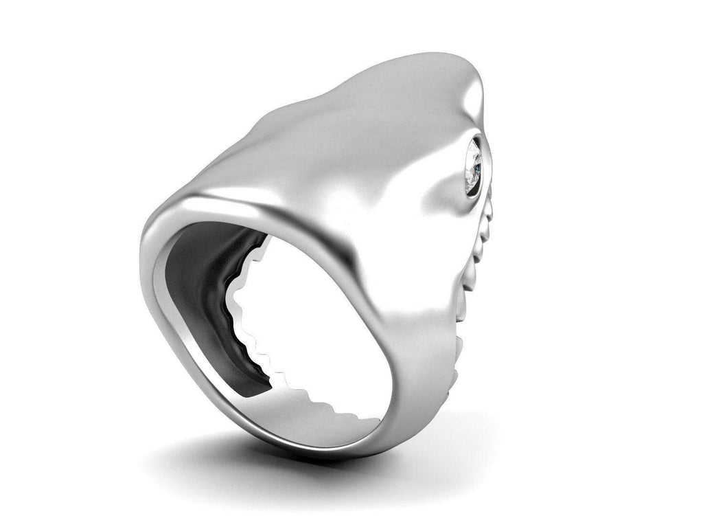 Jaws Shark Ring | Loni Design Group | Rings  | Men's jewelery|Mens jewelery| Men's pendants| men's necklace|mens Pendants| skull jewelry|Ladies Jewellery| Ladies pendants|ladies skull ring| skull wedding ring| Snake jewelry| gold| silver| Platnium|