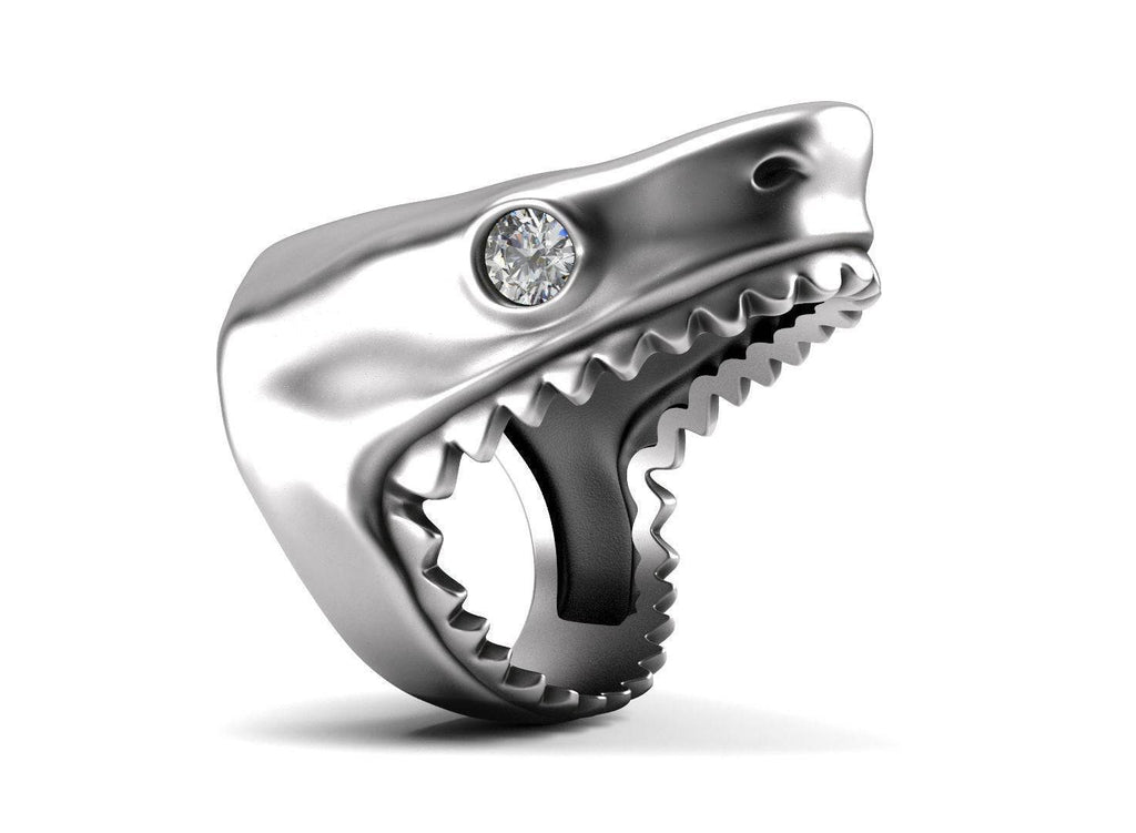 Jaws Shark Ring | Loni Design Group | Rings  | Men's jewelery|Mens jewelery| Men's pendants| men's necklace|mens Pendants| skull jewelry|Ladies Jewellery| Ladies pendants|ladies skull ring| skull wedding ring| Snake jewelry| gold| silver| Platnium|