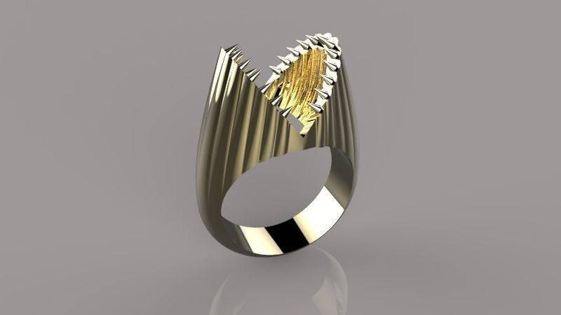 Shark Attack Ring | Loni Design Group | Rings  | Men's jewelery|Mens jewelery| Men's pendants| men's necklace|mens Pendants| skull jewelry|Ladies Jewellery| Ladies pendants|ladies skull ring| skull wedding ring| Snake jewelry| gold| silver| Platnium|