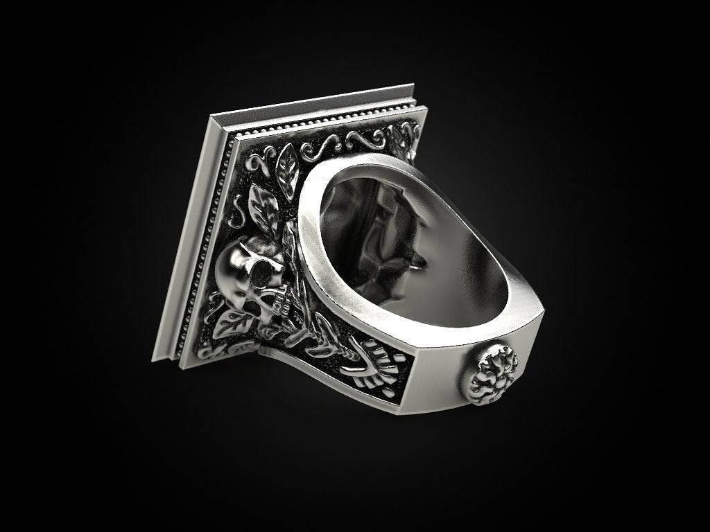 Portrait Of A Killer Skull Ring | Loni Design Group | Rings  | Men's jewelery|Mens jewelery| Men's pendants| men's necklace|mens Pendants| skull jewelry|Ladies Jewellery| Ladies pendants|ladies skull ring| skull wedding ring| Snake jewelry| gold| silver| Platnium|