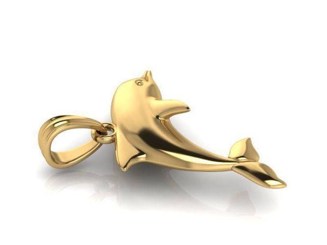 Juniper Dolphin Pendant *10k/14k/18k White, Yellow, Rose, Green Gold, Gold Plated & Silver* Animal Fish Water Ocean Sea Charm Necklace Gift | Loni Design Group |   | Men's jewelery|Mens jewelery| Men's pendants| men's necklace|mens Pendants| skull jewelry|Ladies Jewellery| Ladies pendants|ladies skull ring| skull wedding ring| Snake jewelry| gold| silver| Platnium|