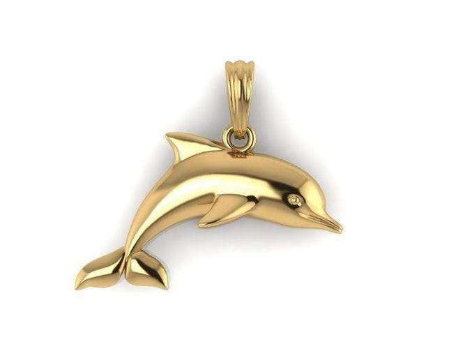 Juniper Dolphin Pendant *10k/14k/18k White, Yellow, Rose, Green Gold, Gold Plated & Silver* Animal Fish Water Ocean Sea Charm Necklace Gift | Loni Design Group |   | Men's jewelery|Mens jewelery| Men's pendants| men's necklace|mens Pendants| skull jewelry|Ladies Jewellery| Ladies pendants|ladies skull ring| skull wedding ring| Snake jewelry| gold| silver| Platnium|