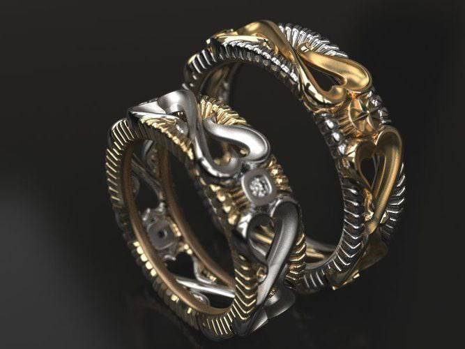 Love That Binds Us Ring | Loni Design Group | Rings  | Men's jewelery|Mens jewelery| Men's pendants| men's necklace|mens Pendants| skull jewelry|Ladies Jewellery| Ladies pendants|ladies skull ring| skull wedding ring| Snake jewelry| gold| silver| Platnium|