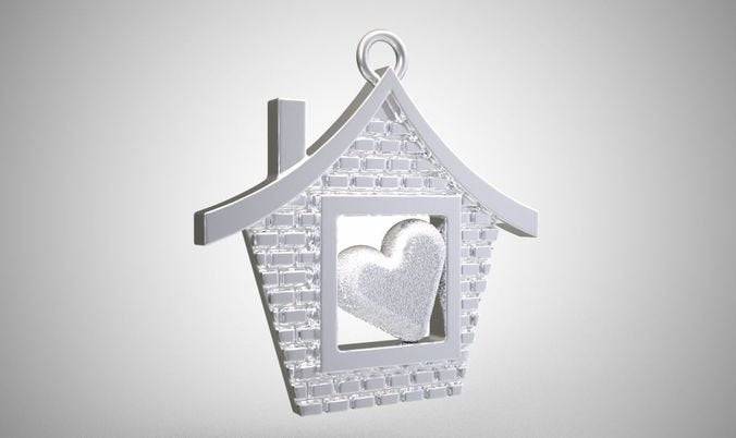Home Sweet Home Pendant *10k/14k/18k White, Yellow, Rose, Green Gold, Gold Plated & Silver* House Heart Love Family Charm Necklace Gift | Loni Design Group |   | Men's jewelery|Mens jewelery| Men's pendants| men's necklace|mens Pendants| skull jewelry|Ladies Jewellery| Ladies pendants|ladies skull ring| skull wedding ring| Snake jewelry| gold| silver| Platnium|