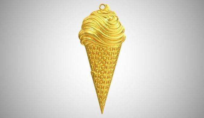 1 Scoop Ice Cream Pendant *10k/14k/18k White, Yellow, Rose, Green Gold, Gold Plated & Silver* Food Dessert Gelato Cone Charm Necklace Gift | Loni Design Group |   | Men's jewelery|Mens jewelery| Men's pendants| men's necklace|mens Pendants| skull jewelry|Ladies Jewellery| Ladies pendants|ladies skull ring| skull wedding ring| Snake jewelry| gold| silver| Platnium|