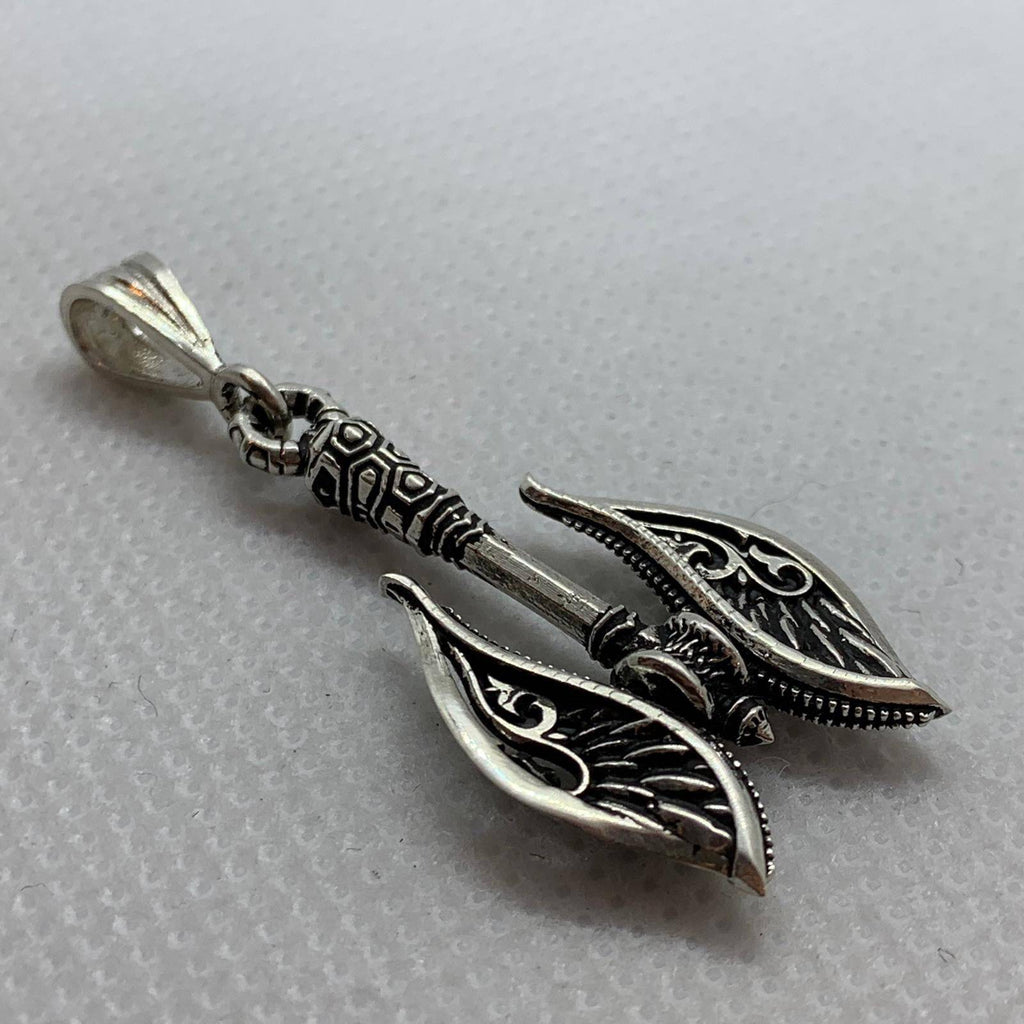 Huntsman Axe Pendant *10k/14k/18k White, Yellow, Rose, Green Gold, Gold Plated & Silver* Weapon Blade Warrior Fantasy Charm Necklace LARP | Loni Design Group |   | Men's jewelery|Mens jewelery| Men's pendants| men's necklace|mens Pendants| skull jewelry|Ladies Jewellery| Ladies pendants|ladies skull ring| skull wedding ring| Snake jewelry| gold| silver| Platnium|