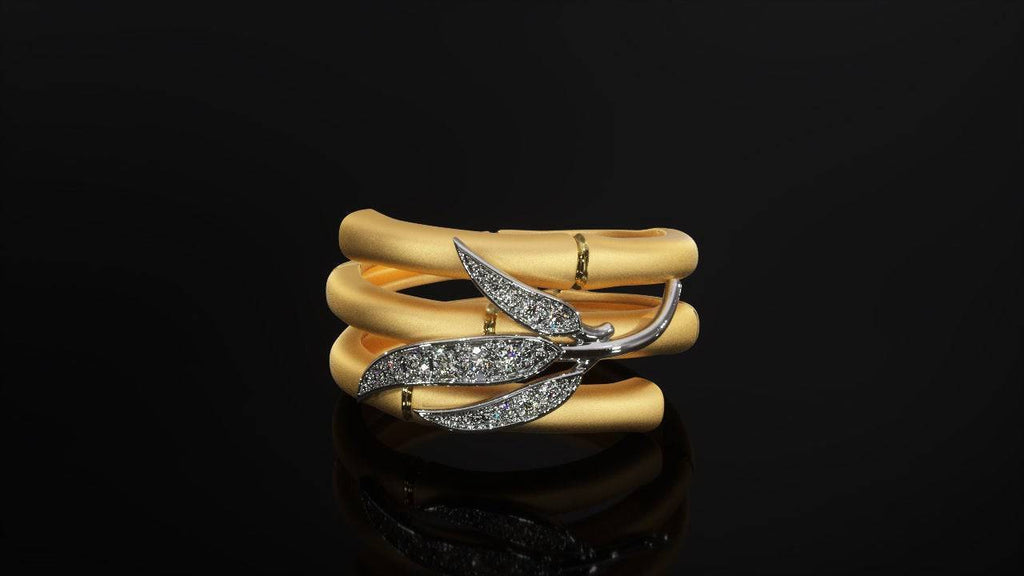 Lucky Bamboo Ring | Loni Design Group | Rings  | Men's jewelery|Mens jewelery| Men's pendants| men's necklace|mens Pendants| skull jewelry|Ladies Jewellery| Ladies pendants|ladies skull ring| skull wedding ring| Snake jewelry| gold| silver| Platnium|