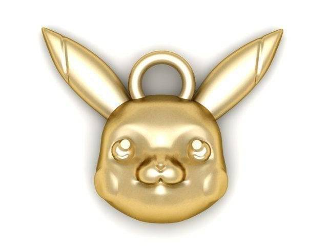 Lola Rabbit Pendant *10k/14k/18k White, Yellow, Rose, Green Gold, Gold Plated & Silver* Animal Bunny Pet Friend Family Charm Necklace Gift | Loni Design Group |   | Men's jewelery|Mens jewelery| Men's pendants| men's necklace|mens Pendants| skull jewelry|Ladies Jewellery| Ladies pendants|ladies skull ring| skull wedding ring| Snake jewelry| gold| silver| Platnium|