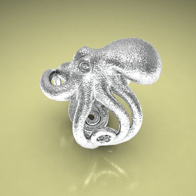 Otto Octopus Ring | Loni Design Group | Rings  | Men's jewelery|Mens jewelery| Men's pendants| men's necklace|mens Pendants| skull jewelry|Ladies Jewellery| Ladies pendants|ladies skull ring| skull wedding ring| Snake jewelry| gold| silver| Platnium|