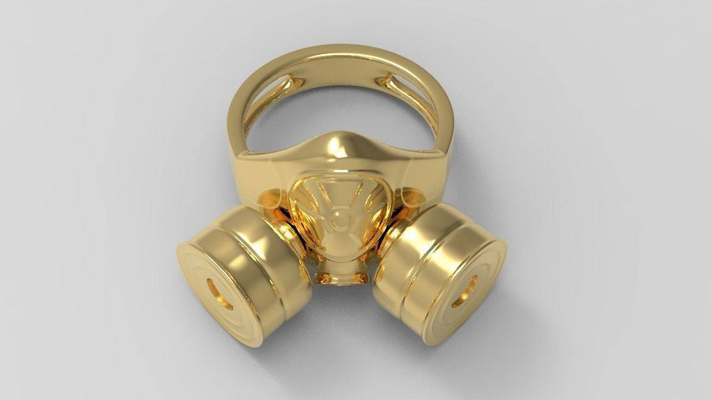 Poison Gas Mask Ring | Loni Design Group | Rings  | Men's jewelery|Mens jewelery| Men's pendants| men's necklace|mens Pendants| skull jewelry|Ladies Jewellery| Ladies pendants|ladies skull ring| skull wedding ring| Snake jewelry| gold| silver| Platnium|