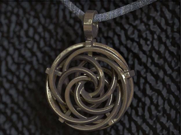 Swirling Abstract Pendant *10k/14k/18k White, Yellow, Rose, Green Gold, Gold Plated & Silver* Sacred Geometry Men Women Charm Necklace Gift | Loni Design Group |   | Men's jewelery|Mens jewelery| Men's pendants| men's necklace|mens Pendants| skull jewelry|Ladies Jewellery| Ladies pendants|ladies skull ring| skull wedding ring| Snake jewelry| gold| silver| Platnium|