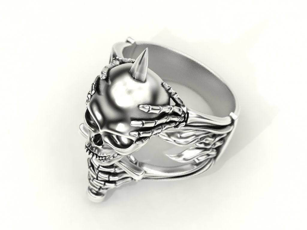 Deep Cut Skull Ring | Loni Design Group | Rings  | Men's jewelery|Mens jewelery| Men's pendants| men's necklace|mens Pendants| skull jewelry|Ladies Jewellery| Ladies pendants|ladies skull ring| skull wedding ring| Snake jewelry| gold| silver| Platnium|