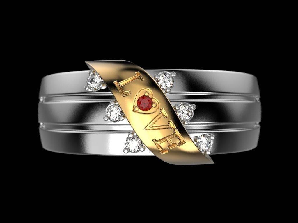 Feeling The Love Ring | Loni Design Group | Rings  | Men's jewelery|Mens jewelery| Men's pendants| men's necklace|mens Pendants| skull jewelry|Ladies Jewellery| Ladies pendants|ladies skull ring| skull wedding ring| Snake jewelry| gold| silver| Platnium|