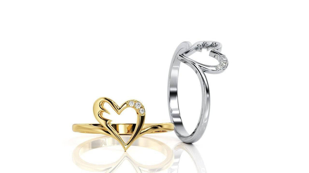 Amy Heart Ring | Loni Design Group | Rings  | Men's jewelery|Mens jewelery| Men's pendants| men's necklace|mens Pendants| skull jewelry|Ladies Jewellery| Ladies pendants|ladies skull ring| skull wedding ring| Snake jewelry| gold| silver| Platnium|