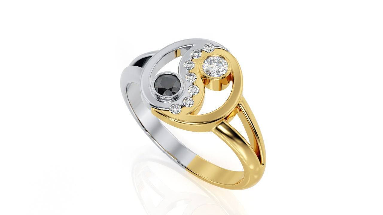 Buy Beautiful Impon Finger Ring Modern Plain Gold Ring for Female