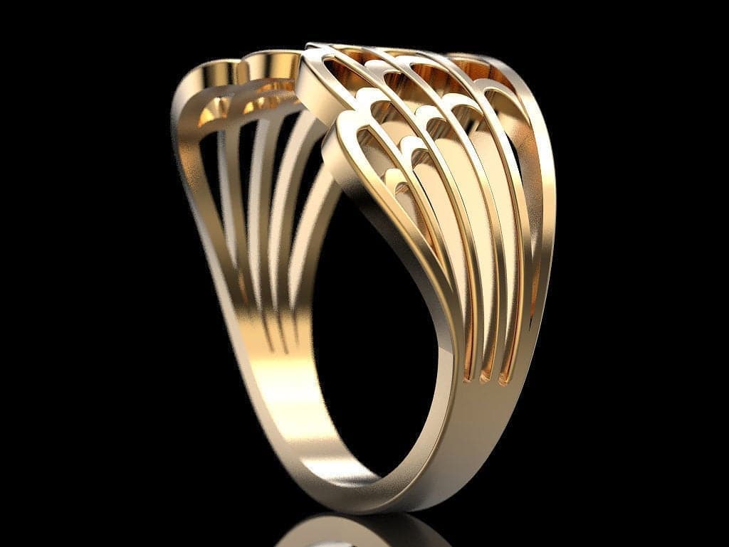 Modern Wing Ring | Loni Design Group | Rings  | Men's jewelery|Mens jewelery| Men's pendants| men's necklace|mens Pendants| skull jewelry|Ladies Jewellery| Ladies pendants|ladies skull ring| skull wedding ring| Snake jewelry| gold| silver| Platnium|