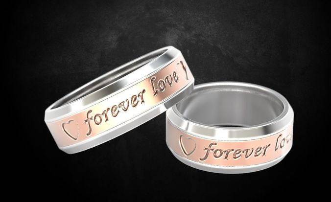 Destined to Be Loved Silver Promise Rings for Her - Eleganzia Jewelry