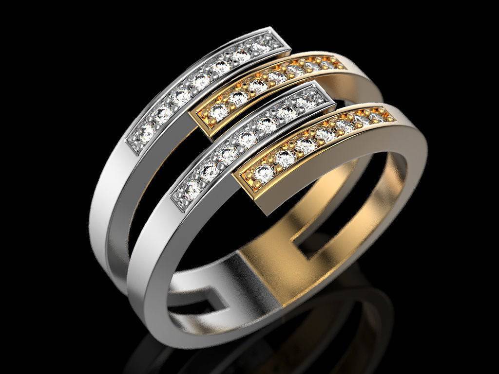 Modern Diamond Finger Ring
