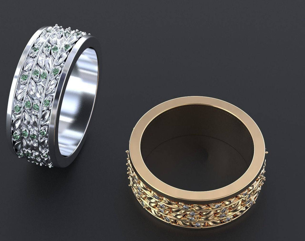 Fern Leaf Ring | Loni Design Group | Rings  | Men's jewelery|Mens jewelery| Men's pendants| men's necklace|mens Pendants| skull jewelry|Ladies Jewellery| Ladies pendants|ladies skull ring| skull wedding ring| Snake jewelry| gold| silver| Platnium|
