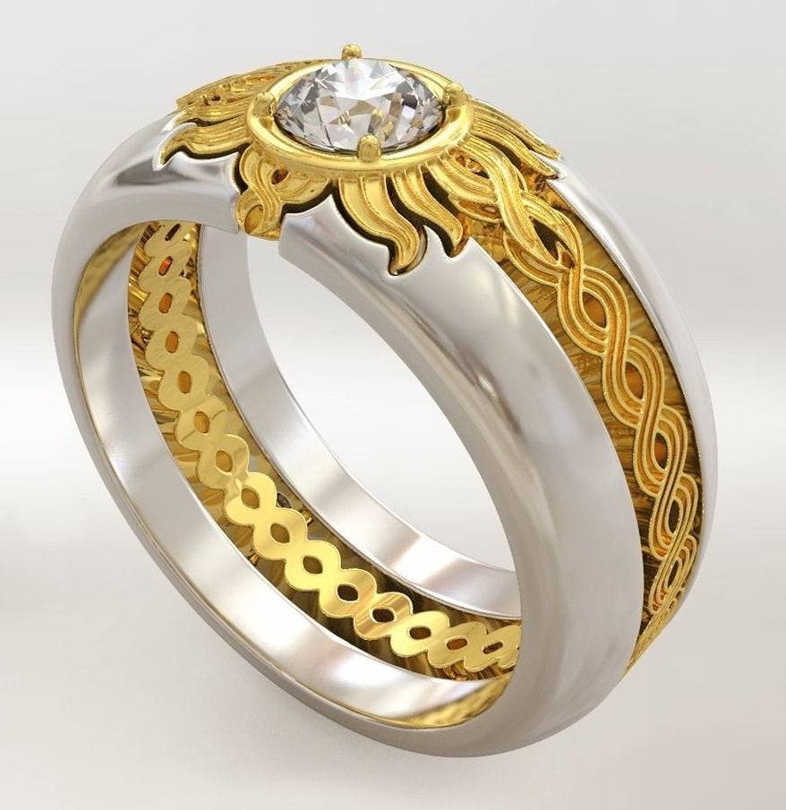 Sun Fire Engagement Ring | Loni Design Group | Engagement Rings  | Men's jewelery|Mens jewelery| Men's pendants| men's necklace|mens Pendants| skull jewelry|Ladies Jewellery| Ladies pendants|ladies skull ring| skull wedding ring| Snake jewelry| gold| silver| Platnium|