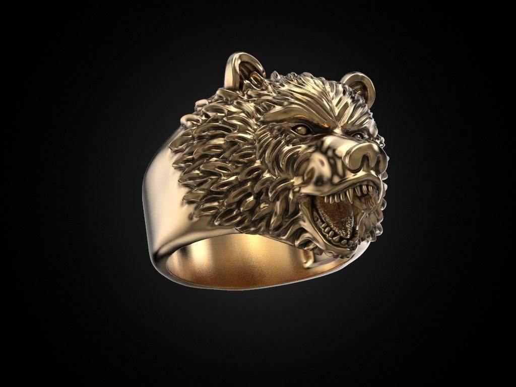 Custom Order For Julian - Koda Bear Ring *10k Yellow Gold - Size