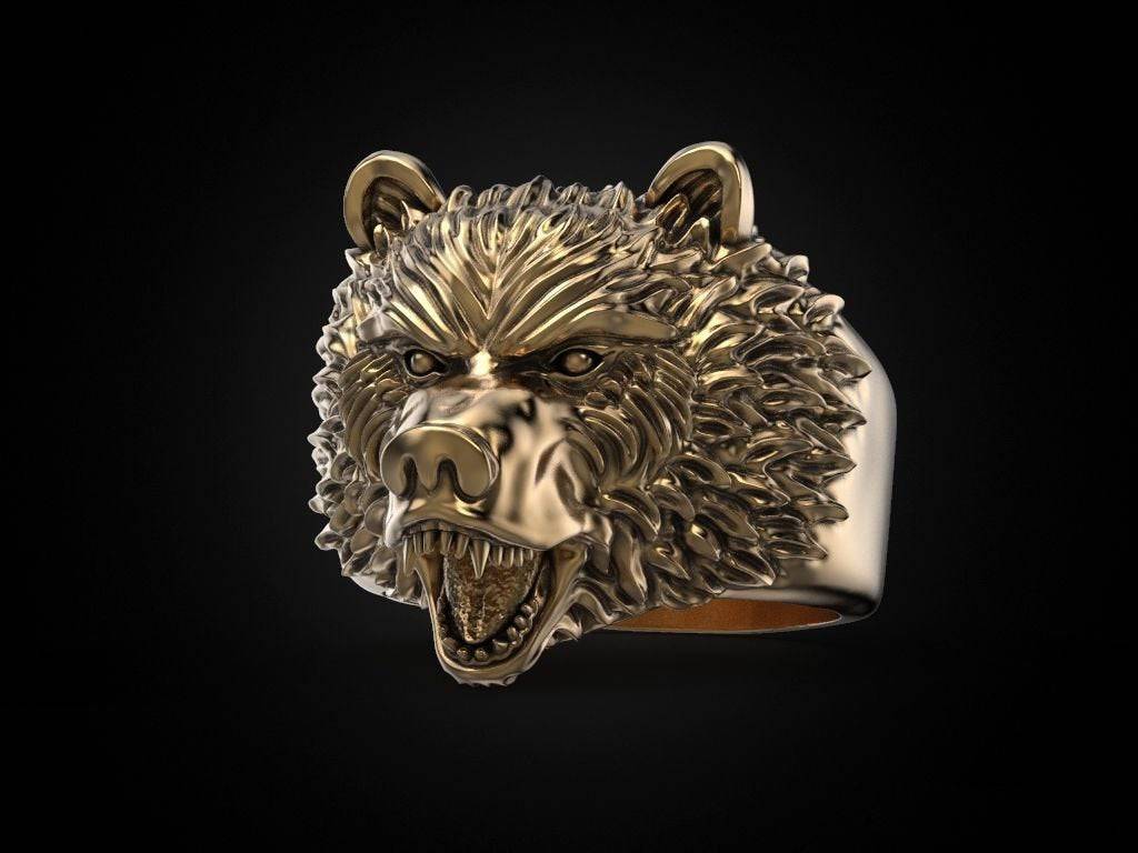 Koda Bear Ring | Loni Design Group | Rings  | Men's jewelery|Mens jewelery| Men's pendants| men's necklace|mens Pendants| skull jewelry|Ladies Jewellery| Ladies pendants|ladies skull ring| skull wedding ring| Snake jewelry| gold| silver| Platnium|