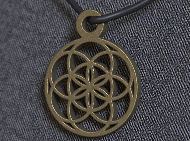 Seed Of Life Pendant *10k/14k/18k White, Yellow Rose Green Gold, Gold Plated & Silver* Sacred Geometry Symbol Women Men Charm Necklace Gift | Loni Design Group |   | Men's jewelery|Mens jewelery| Men's pendants| men's necklace|mens Pendants| skull jewelry|Ladies Jewellery| Ladies pendants|ladies skull ring| skull wedding ring| Snake jewelry| gold| silver| Platnium|