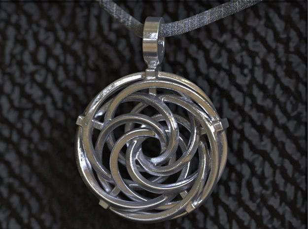 Swirling Abstract Pendant *10k/14k/18k White, Yellow, Rose, Green Gold, Gold Plated & Silver* Sacred Geometry Men Women Charm Necklace Gift | Loni Design Group |   | Men's jewelery|Mens jewelery| Men's pendants| men's necklace|mens Pendants| skull jewelry|Ladies Jewellery| Ladies pendants|ladies skull ring| skull wedding ring| Snake jewelry| gold| silver| Platnium|