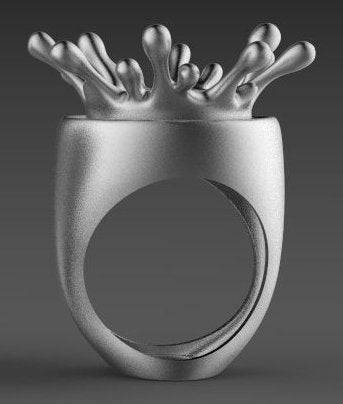 Splash Water Ring | Loni Design Group | Rings  | Men's jewelery|Mens jewelery| Men's pendants| men's necklace|mens Pendants| skull jewelry|Ladies Jewellery| Ladies pendants|ladies skull ring| skull wedding ring| Snake jewelry| gold| silver| Platnium|