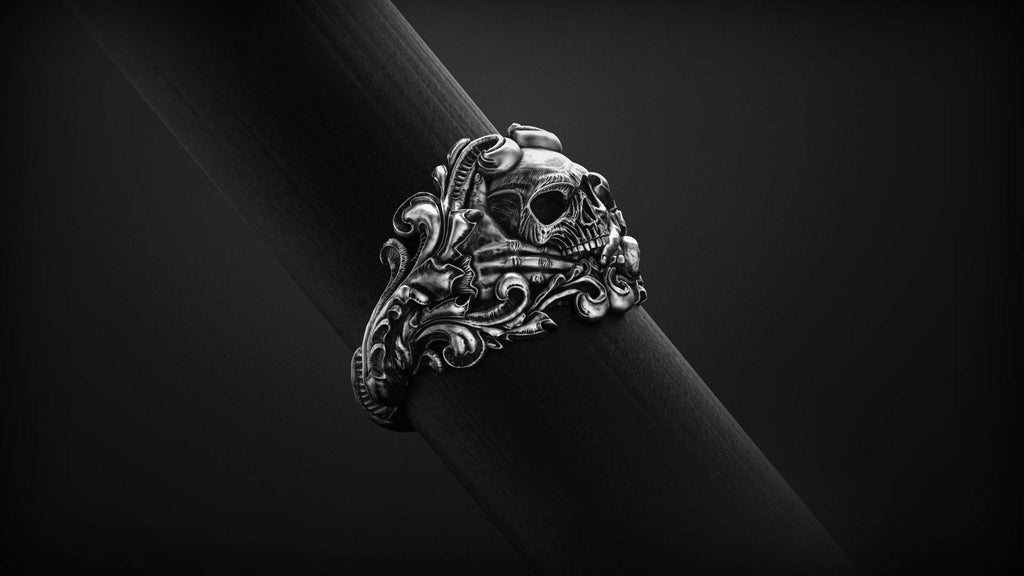 Bates Skull Ring | Loni Design Group | Rings  | Men's jewelery|Mens jewelery| Men's pendants| men's necklace|mens Pendants| skull jewelry|Ladies Jewellery| Ladies pendants|ladies skull ring| skull wedding ring| Snake jewelry| gold| silver| Platnium|