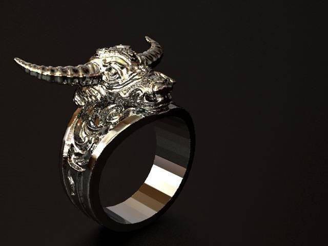 Angus Bull Ring | Loni Design Group | Rings  | Men's jewelery|Mens jewelery| Men's pendants| men's necklace|mens Pendants| skull jewelry|Ladies Jewellery| Ladies pendants|ladies skull ring| skull wedding ring| Snake jewelry| gold| silver| Platnium|