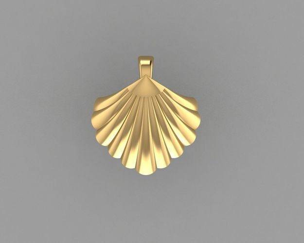 Sally Seashell Pendant *10k/14k/18k White, Yellow, Rose, Green Gold, Gold Plated & Silver* Ocean Water Boat Fish Shell Necklace Charm Gift | Loni Design Group |   | Men's jewelery|Mens jewelery| Men's pendants| men's necklace|mens Pendants| skull jewelry|Ladies Jewellery| Ladies pendants|ladies skull ring| skull wedding ring| Snake jewelry| gold| silver| Platnium|