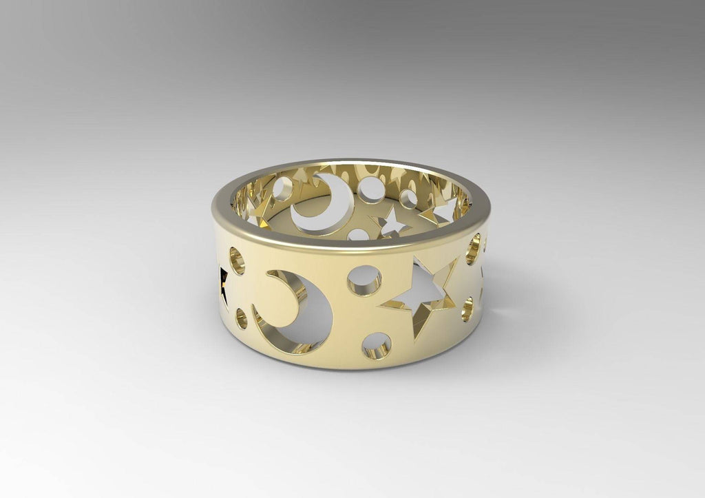 Night Sky Ring | Loni Design Group | Rings  | Men's jewelery|Mens jewelery| Men's pendants| men's necklace|mens Pendants| skull jewelry|Ladies Jewellery| Ladies pendants|ladies skull ring| skull wedding ring| Snake jewelry| gold| silver| Platnium|