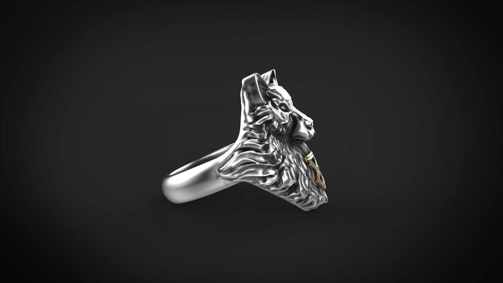 Ancient Wolf Ring | Loni Design Group | Rings  | Men's jewelery|Mens jewelery| Men's pendants| men's necklace|mens Pendants| skull jewelry|Ladies Jewellery| Ladies pendants|ladies skull ring| skull wedding ring| Snake jewelry| gold| silver| Platnium|