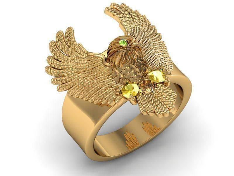 Farsight Eagle Ring | Loni Design Group | Rings  | Men's jewelery|Mens jewelery| Men's pendants| men's necklace|mens Pendants| skull jewelry|Ladies Jewellery| Ladies pendants|ladies skull ring| skull wedding ring| Snake jewelry| gold| silver| Platnium|