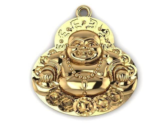 Jolly Buddha Pendant *10k/14k/18k White, Yellow, Rose, Green Gold, Gold Plated & Silver* Laughing Religion Hindu Love Symbol Charm Necklace | Loni Design Group |   | Men's jewelery|Mens jewelery| Men's pendants| men's necklace|mens Pendants| skull jewelry|Ladies Jewellery| Ladies pendants|ladies skull ring| skull wedding ring| Snake jewelry| gold| silver| Platnium|
