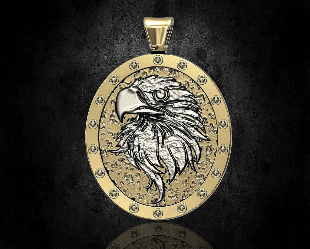 Aero Eagle Pendant *10k/14k/18k White, Yellow, Rose, Green Gold, Gold Plated & Silver* Bird Bald Eagle Animal Wing Pet Charm Necklace Gift | Loni Design Group |   | Men's jewelery|Mens jewelery| Men's pendants| men's necklace|mens Pendants| skull jewelry|Ladies Jewellery| Ladies pendants|ladies skull ring| skull wedding ring| Snake jewelry| gold| silver| Platnium|