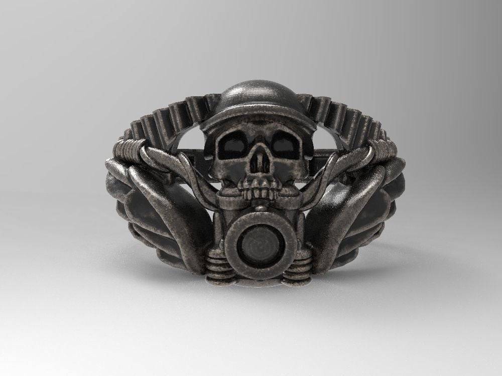 Clay Motorcycle Ring | Loni Design Group | Rings  | Men's jewelery|Mens jewelery| Men's pendants| men's necklace|mens Pendants| skull jewelry|Ladies Jewellery| Ladies pendants|ladies skull ring| skull wedding ring| Snake jewelry| gold| silver| Platnium|