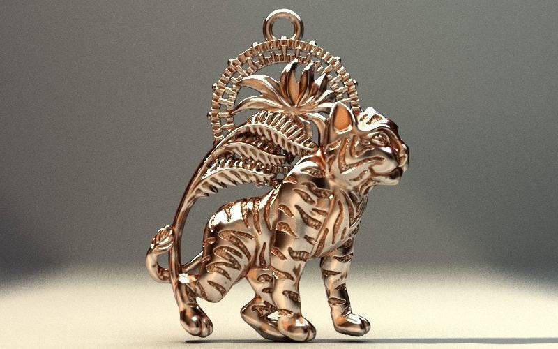 Tony Tiger Pendant *10k/14k/18k White, Yellow, Rose, Green Gold, Gold Plated & Silver* Animal Cat Cub Zoo Men Women Necklace Charm Gift | Loni Design Group |   | Men's jewelery|Mens jewelery| Men's pendants| men's necklace|mens Pendants| skull jewelry|Ladies Jewellery| Ladies pendants|ladies skull ring| skull wedding ring| Snake jewelry| gold| silver| Platnium|