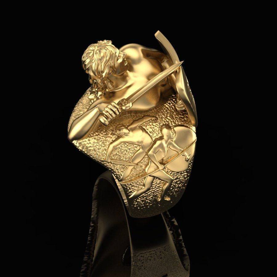 Spartacus Warrior Ring | Loni Design Group | Rings  | Men's jewelery|Mens jewelery| Men's pendants| men's necklace|mens Pendants| skull jewelry|Ladies Jewellery| Ladies pendants|ladies skull ring| skull wedding ring| Snake jewelry| gold| silver| Platnium|