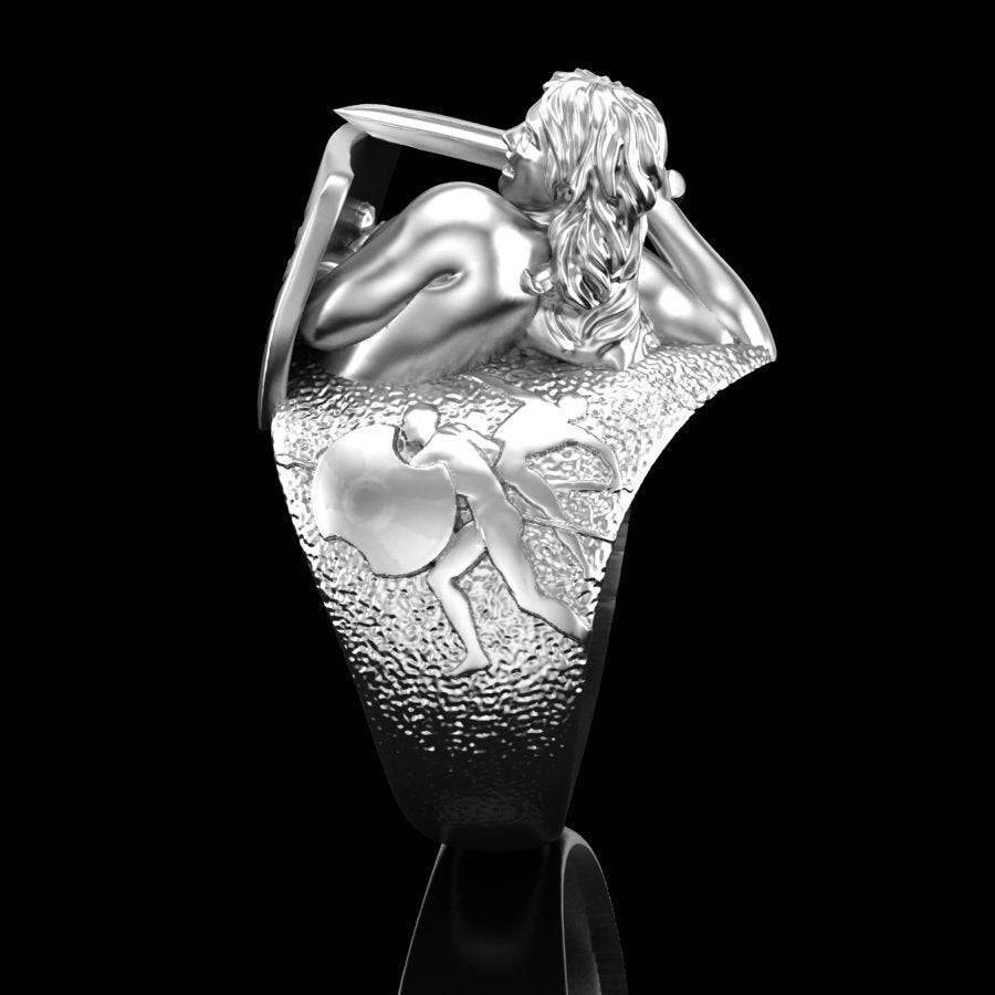 Spartacus Warrior Ring | Loni Design Group | Rings  | Men's jewelery|Mens jewelery| Men's pendants| men's necklace|mens Pendants| skull jewelry|Ladies Jewellery| Ladies pendants|ladies skull ring| skull wedding ring| Snake jewelry| gold| silver| Platnium|