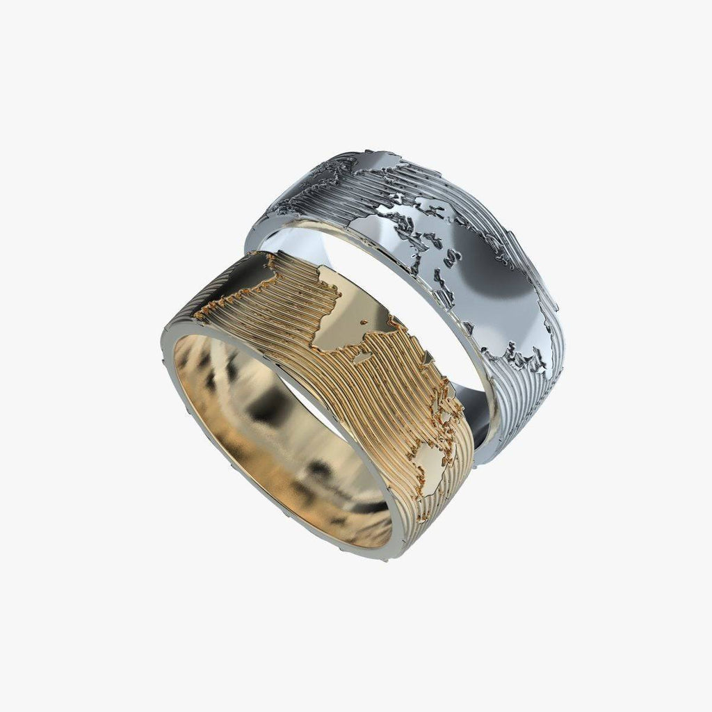 World Traveler Ring | Loni Design Group | Rings  | Men's jewelery|Mens jewelery| Men's pendants| men's necklace|mens Pendants| skull jewelry|Ladies Jewellery| Ladies pendants|ladies skull ring| skull wedding ring| Snake jewelry| gold| silver| Platnium|