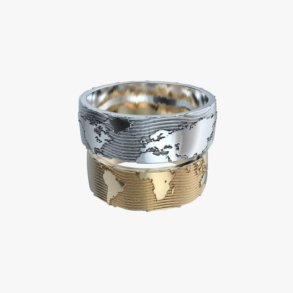 World Traveler Ring | Loni Design Group | Rings  | Men's jewelery|Mens jewelery| Men's pendants| men's necklace|mens Pendants| skull jewelry|Ladies Jewellery| Ladies pendants|ladies skull ring| skull wedding ring| Snake jewelry| gold| silver| Platnium|