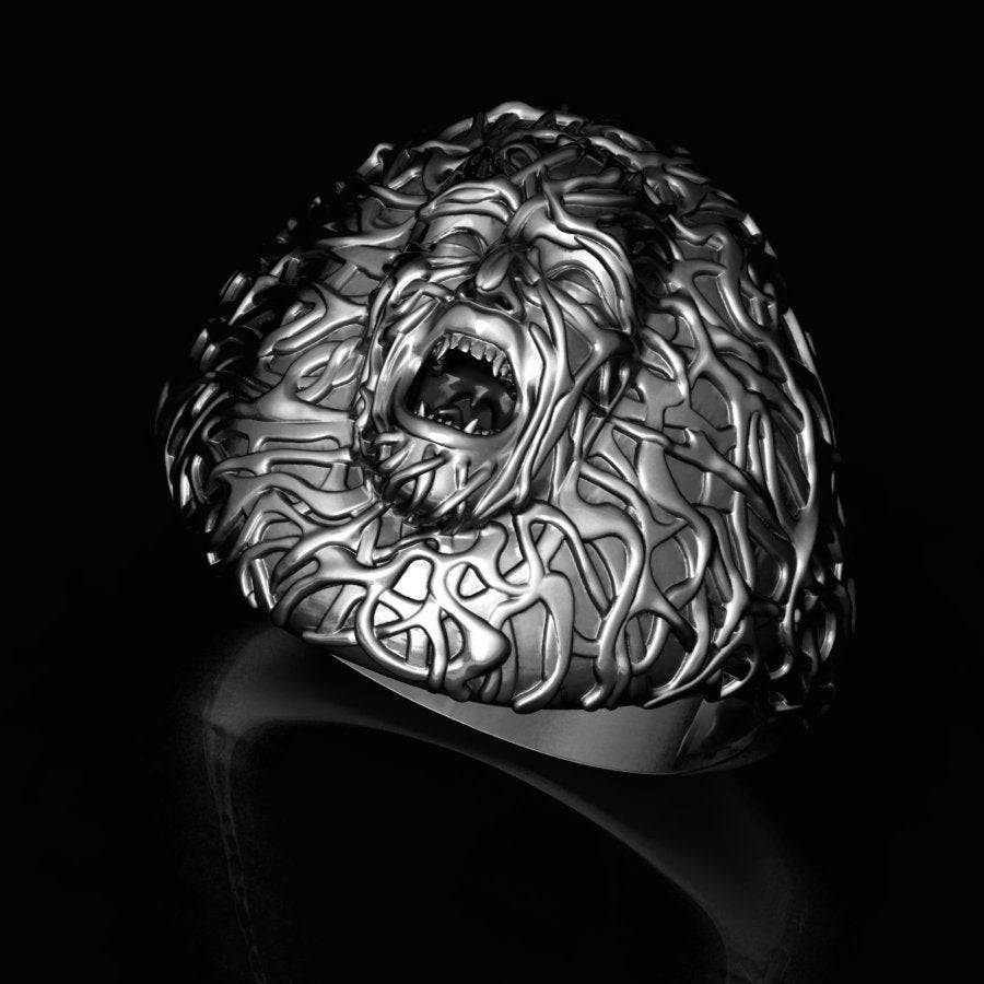 Living Nightmare Ring | Loni Design Group | Rings  | Men's jewelery|Mens jewelery| Men's pendants| men's necklace|mens Pendants| skull jewelry|Ladies Jewellery| Ladies pendants|ladies skull ring| skull wedding ring| Snake jewelry| gold| silver| Platnium|